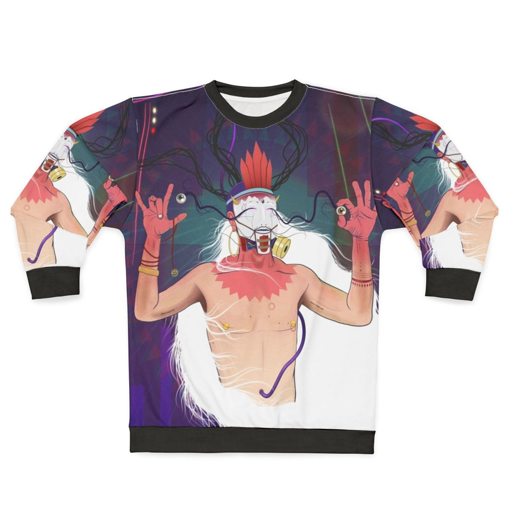 Silent Stare Modern Deity or The Man Cyborg Sweatshirt