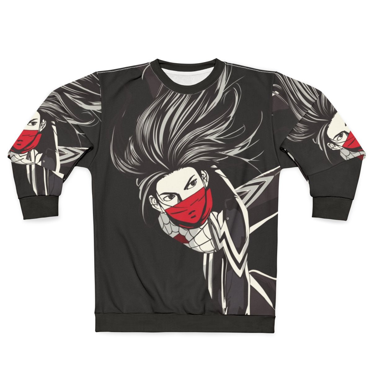 Cindy Moon 'Silk' Spiderverse Marvel Sweatshirt in Black & White