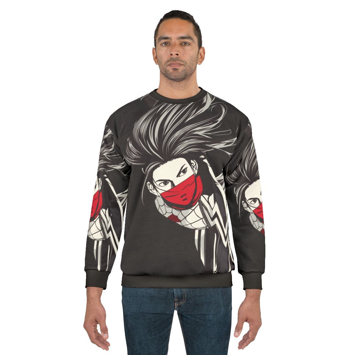 Cindy Moon 'Silk' Spiderverse Marvel Sweatshirt in Black & White