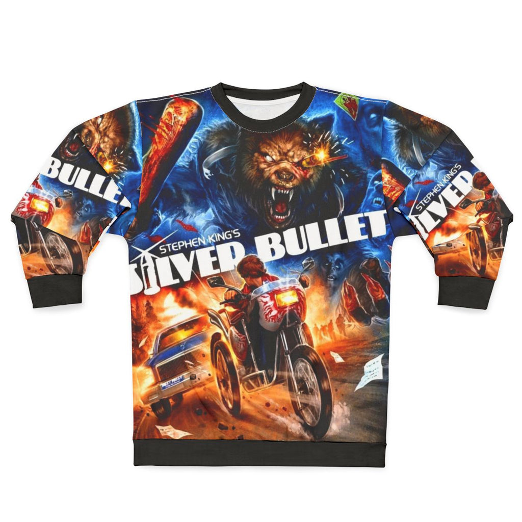 Silver Bullet Sweatshirt with Werewolf Graphic