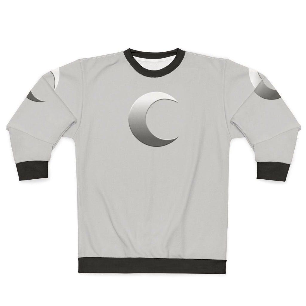 Crescent Moon Sweatshirt - Cosmic Fashion Apparel