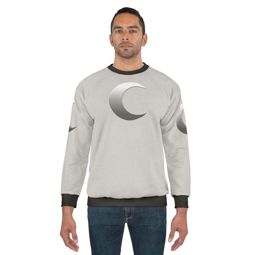 Crescent Moon Sweatshirt - Cosmic Fashion Apparel