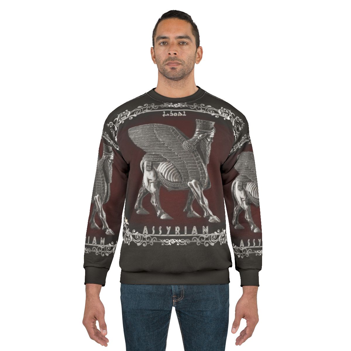 Silver Lamassu Assyrian Sweatshirt