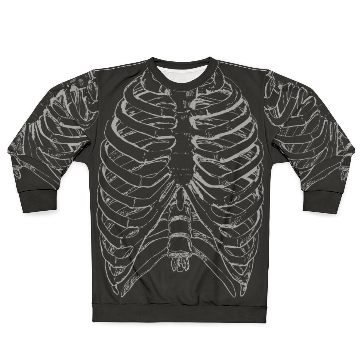 Silver Ribcage Skeleton Sweatshirt