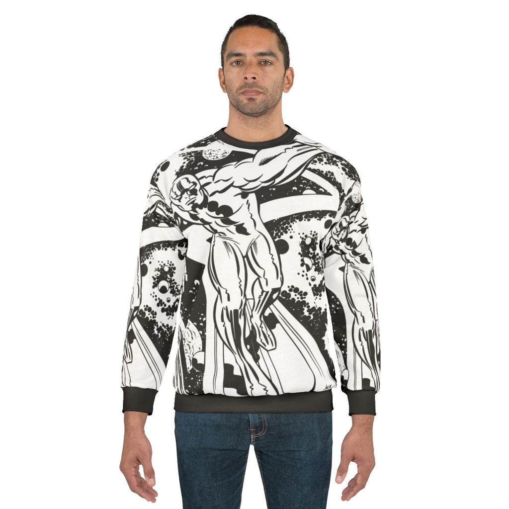Silver Surfer Superhero Graphic Sweatshirt