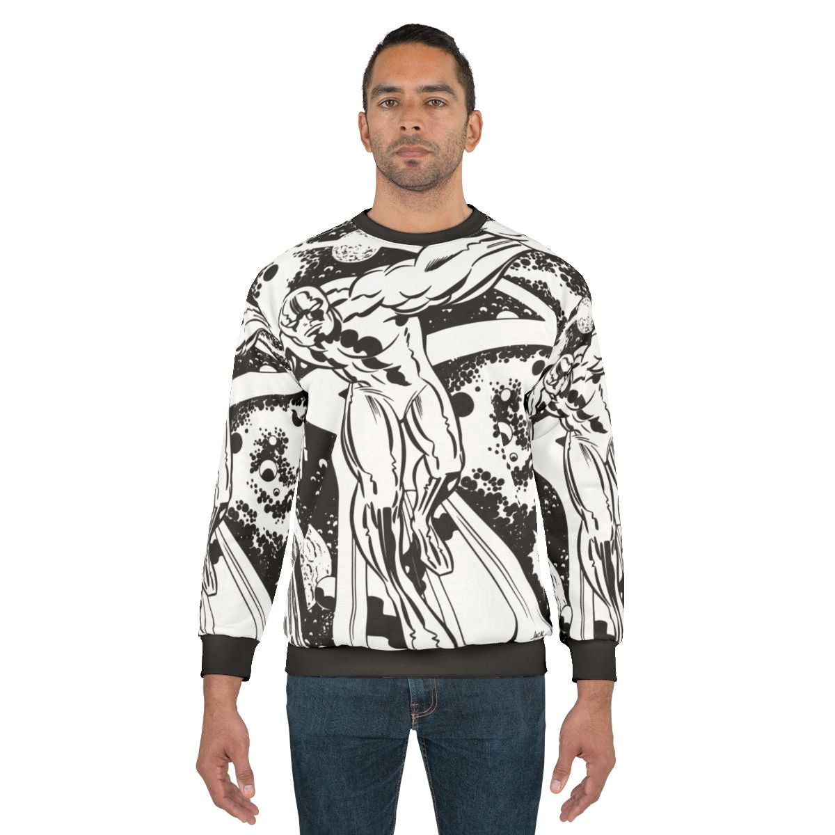 Silver Surfer Superhero Graphic Sweatshirt