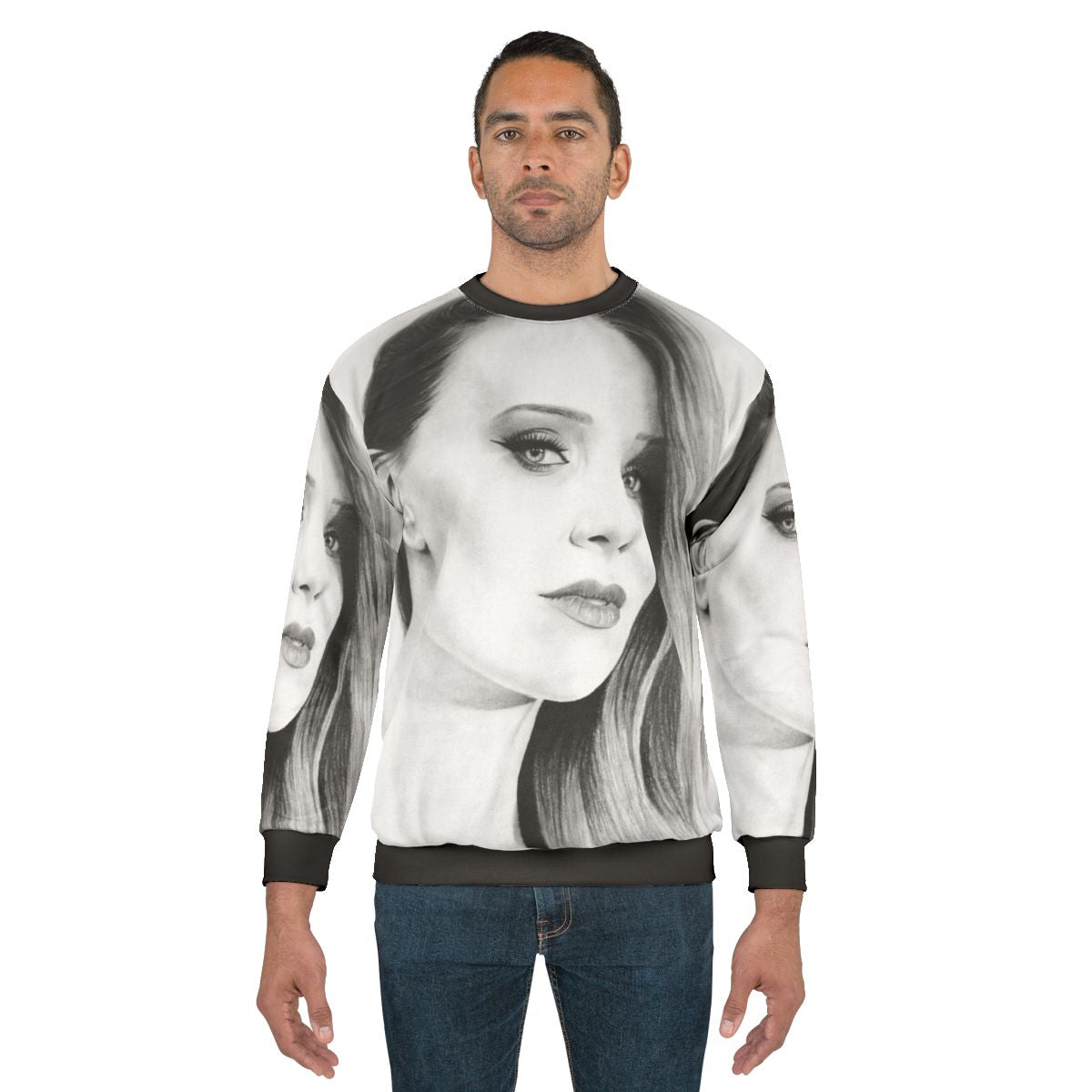 Simone Simons realistic pencil portrait sweatshirt