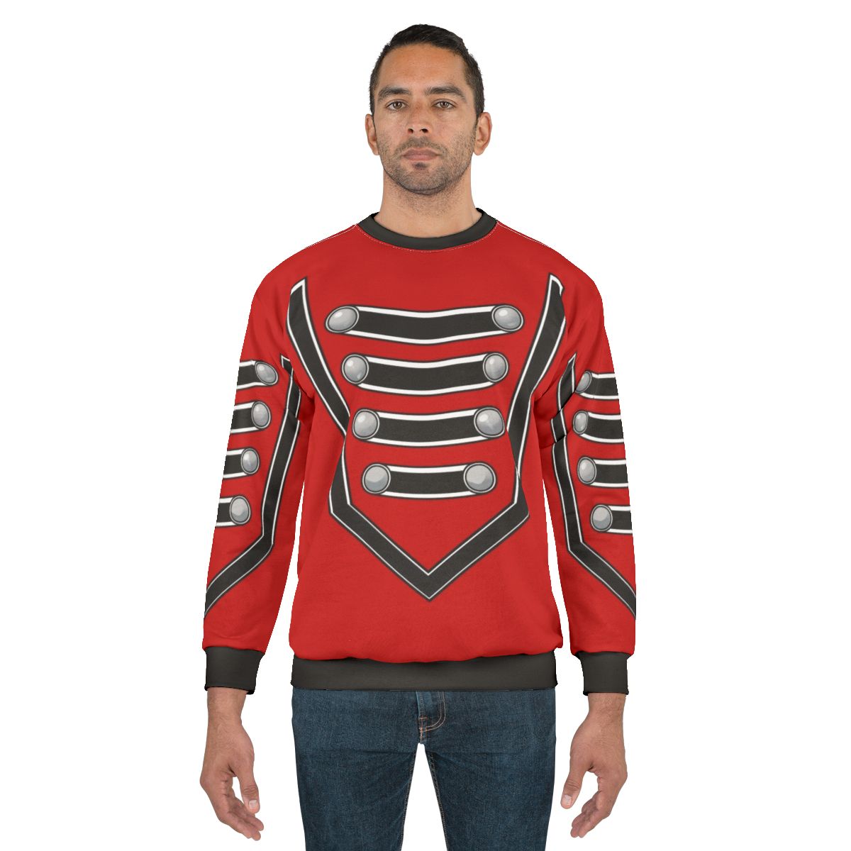 Marching band sweatshirt with simple uniform pattern design