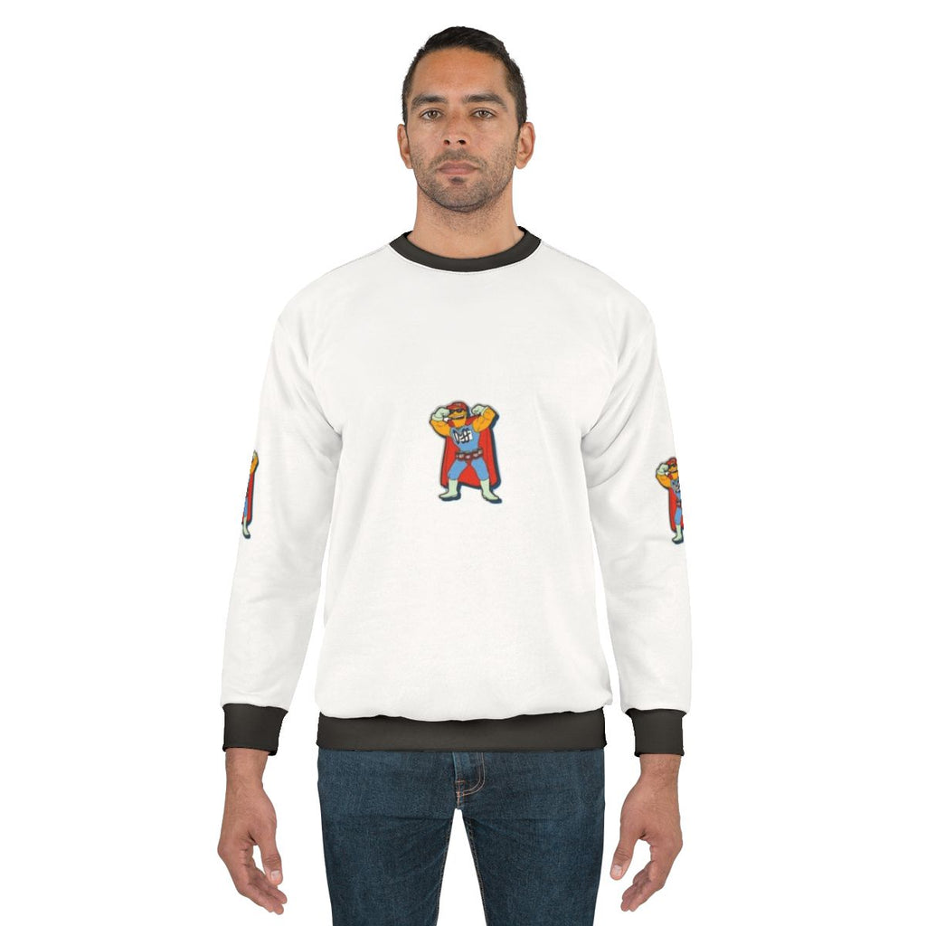 Simpsons superhero beer graphic sweatshirt