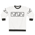 Sine square tri sweatshirt with electronic music waveform design
