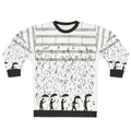 Singing in the rain sweatshirt with music notes and weather inspired design