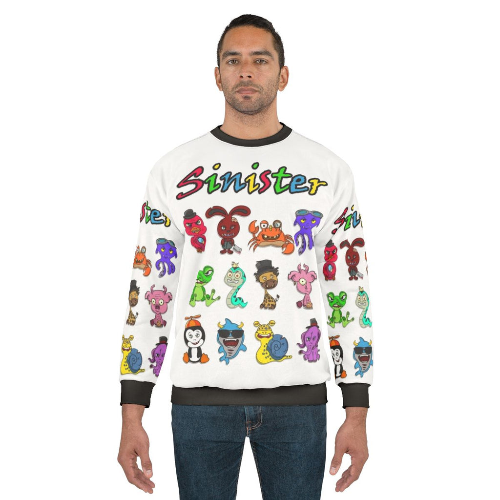 Sinister animals cartoon sweatshirt
