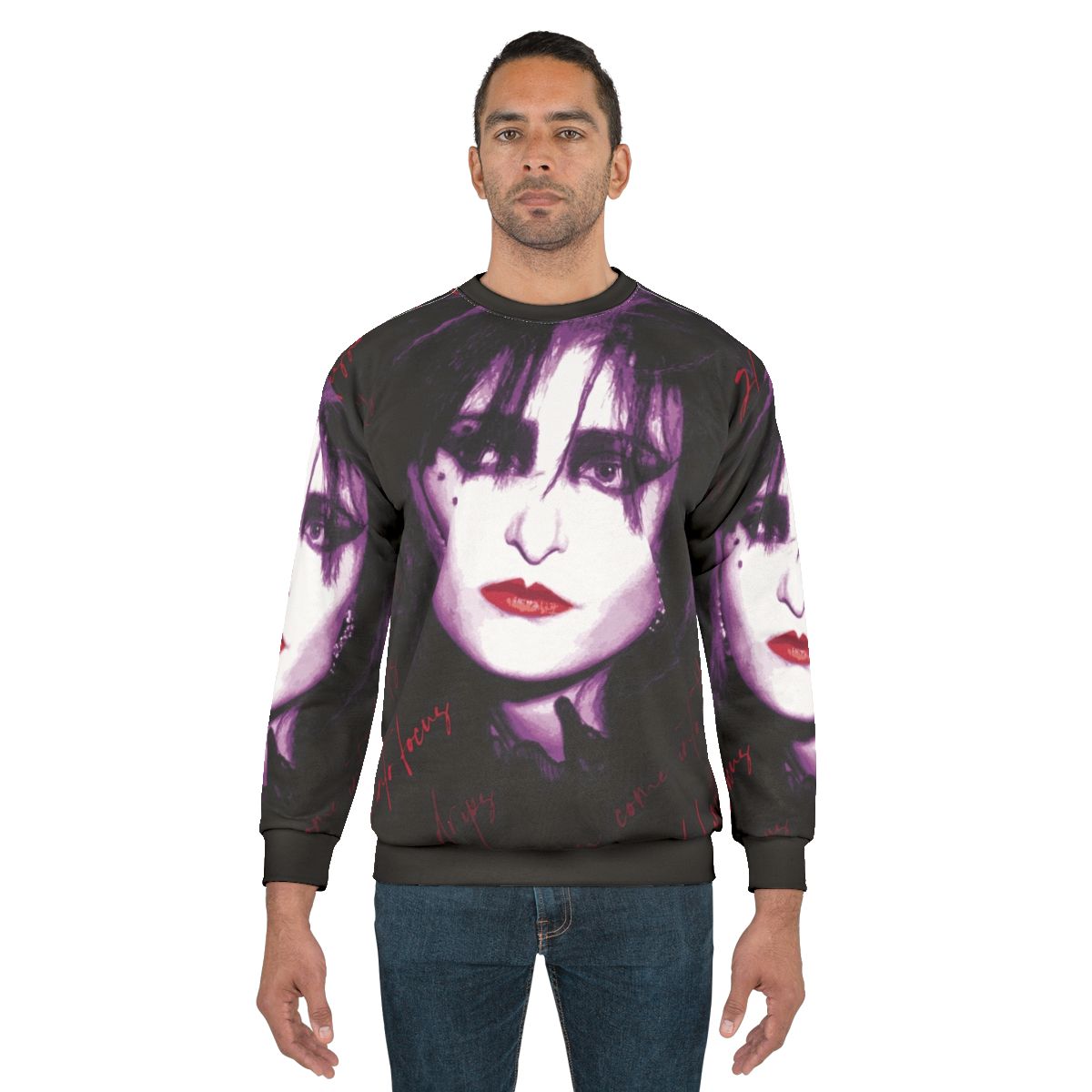 Siouxsie Sioux Inspired Red Light Goth Sweatshirt