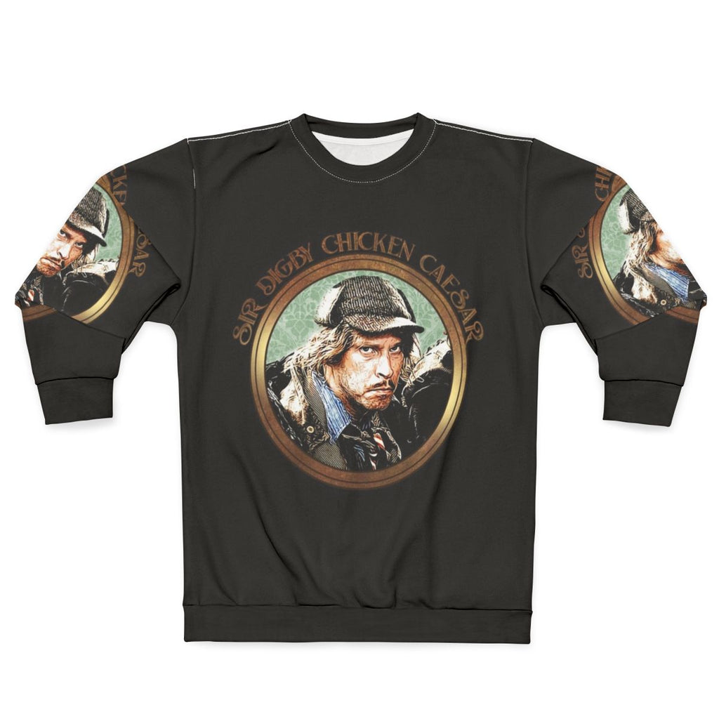 Sir Digby Chicken Caesar Sweatshirt featuring the iconic British comedy character