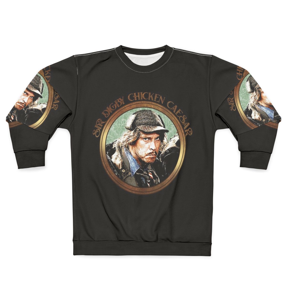 Sir Digby Chicken Caesar Sweatshirt featuring the iconic British comedy character