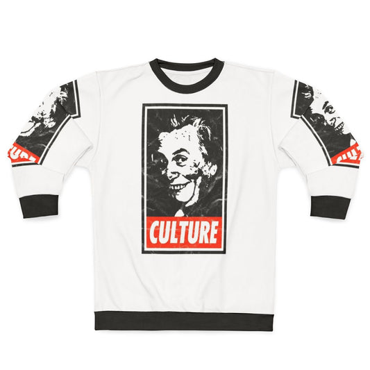 Sir Les Culture White Distressed Look Sweatshirt - Comedy, Vintage, Iconic