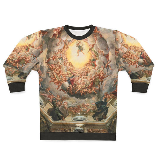 Sistine Chapel ceiling sweatshirt featuring Michelangelo's renaissance art
