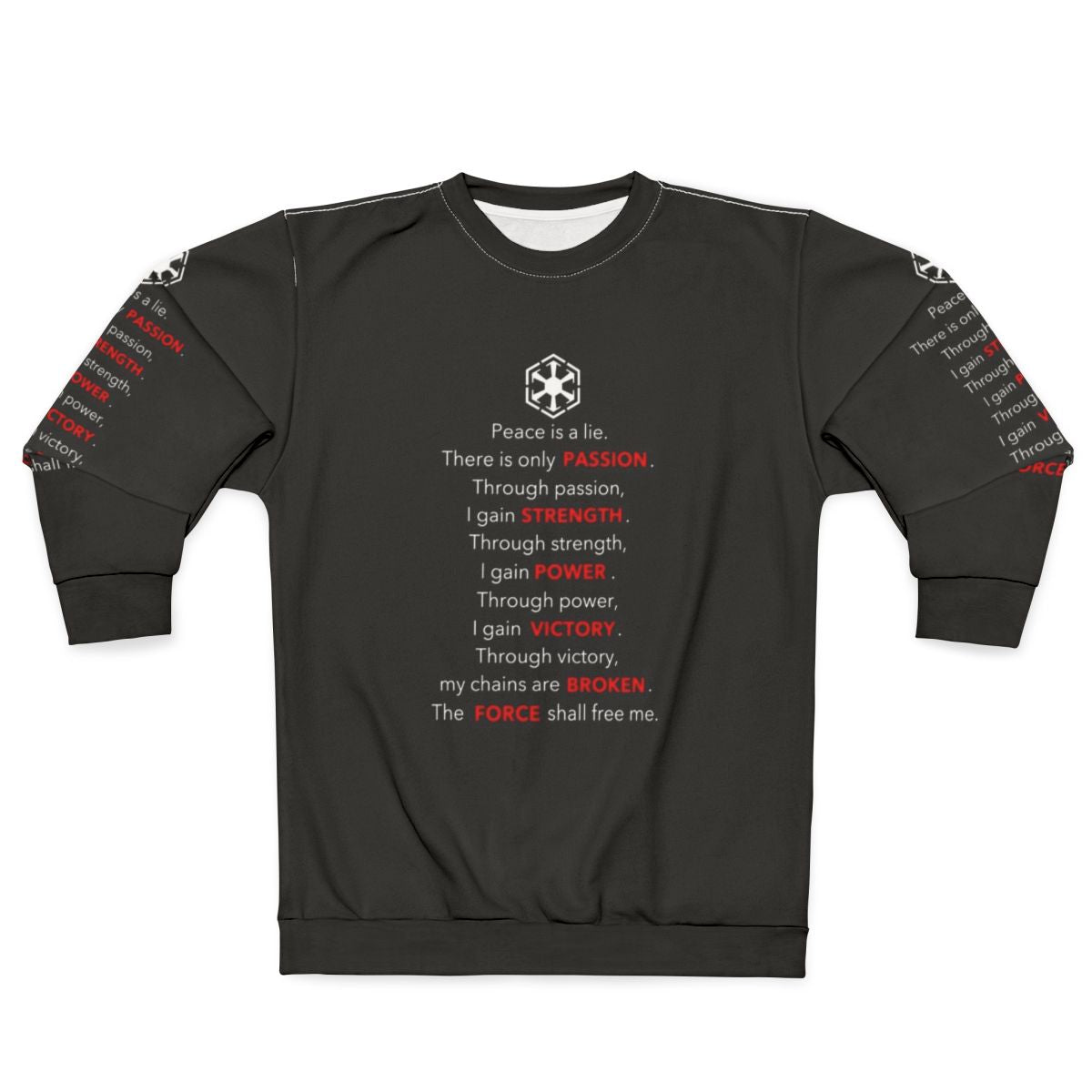 Sith Code Sweatshirt 2 - Star Wars Inspired Sith Attire