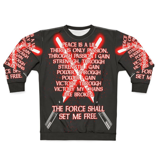 Sith Code Sweatshirt featuring Sith symbols and designs