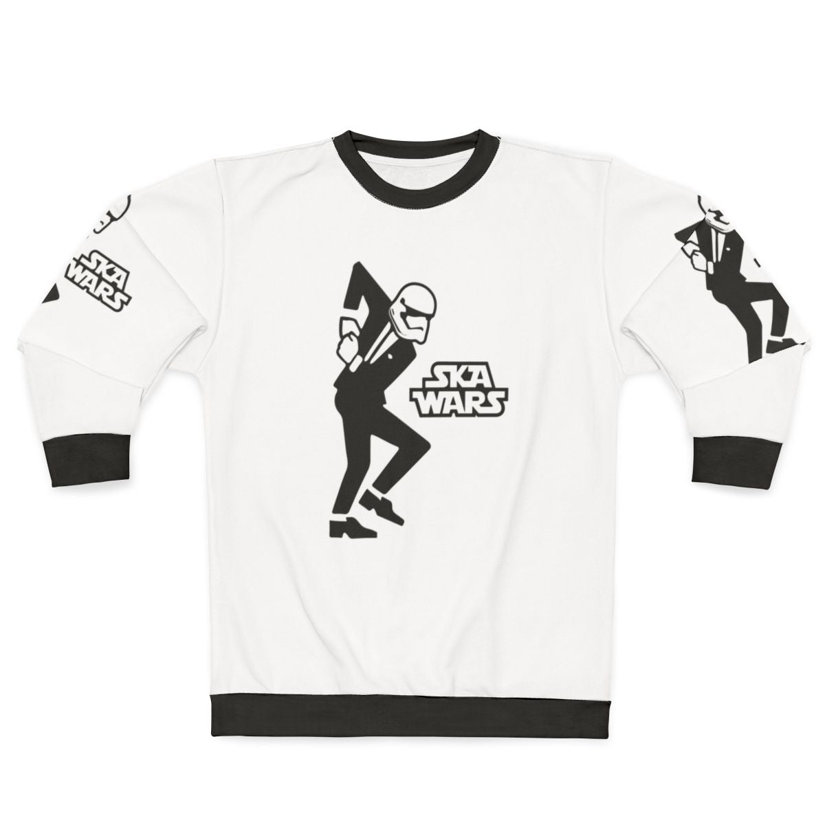 Ska-inspired sweatshirt with trumpet and music notes