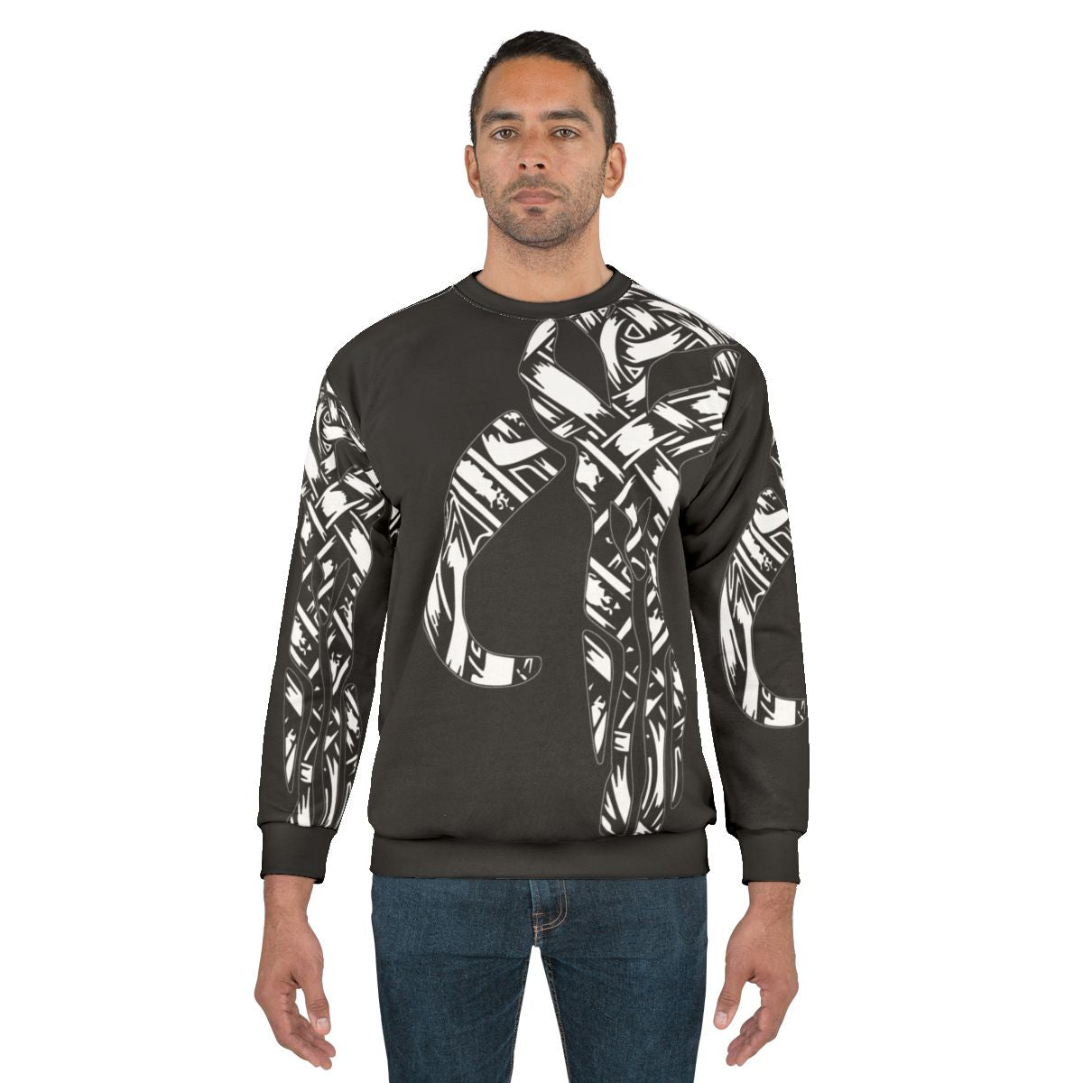 Skandilorian Sweatshirt with Mandalorian Mythosaur Skull Design