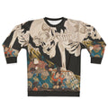 Skeleton Ghost Ukiyo-E Woodblock Print Sweatshirt
