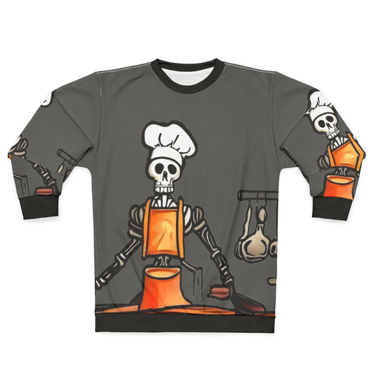 Skeleton Chef Cooking Sweatshirt