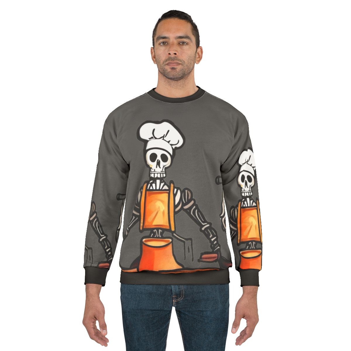 Skeleton Chef Cooking Sweatshirt