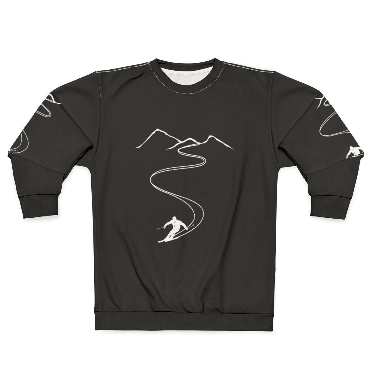 Skiing gift for skier - cozy sweatshirt with skiing design