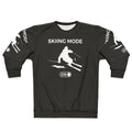 Alpine ski winter sweatshirt with skiing mode on design