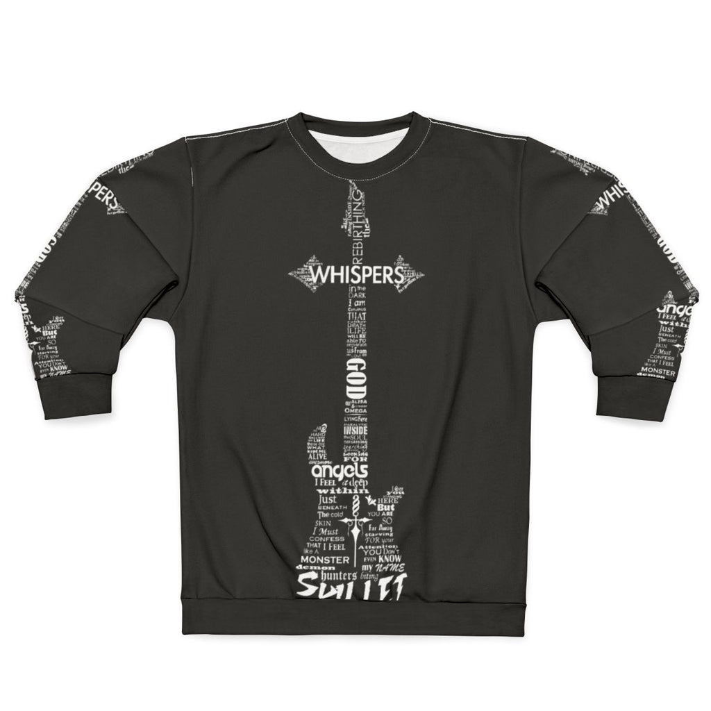 Skillet Christian rock band guitar typography design on black sweatshirt