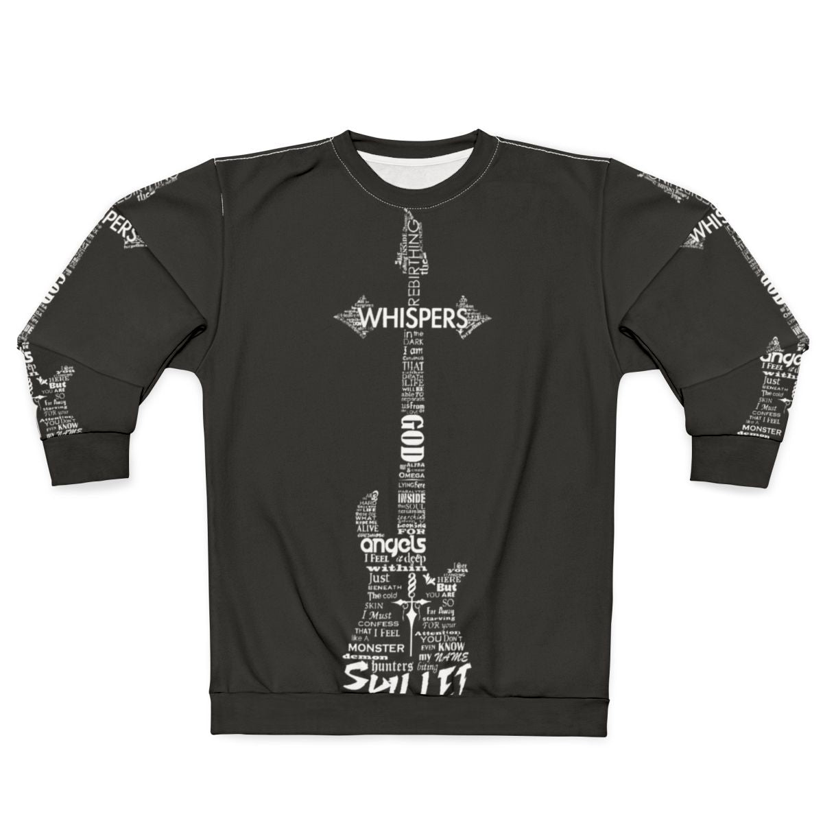 Skillet Christian rock band guitar typography design on black sweatshirt