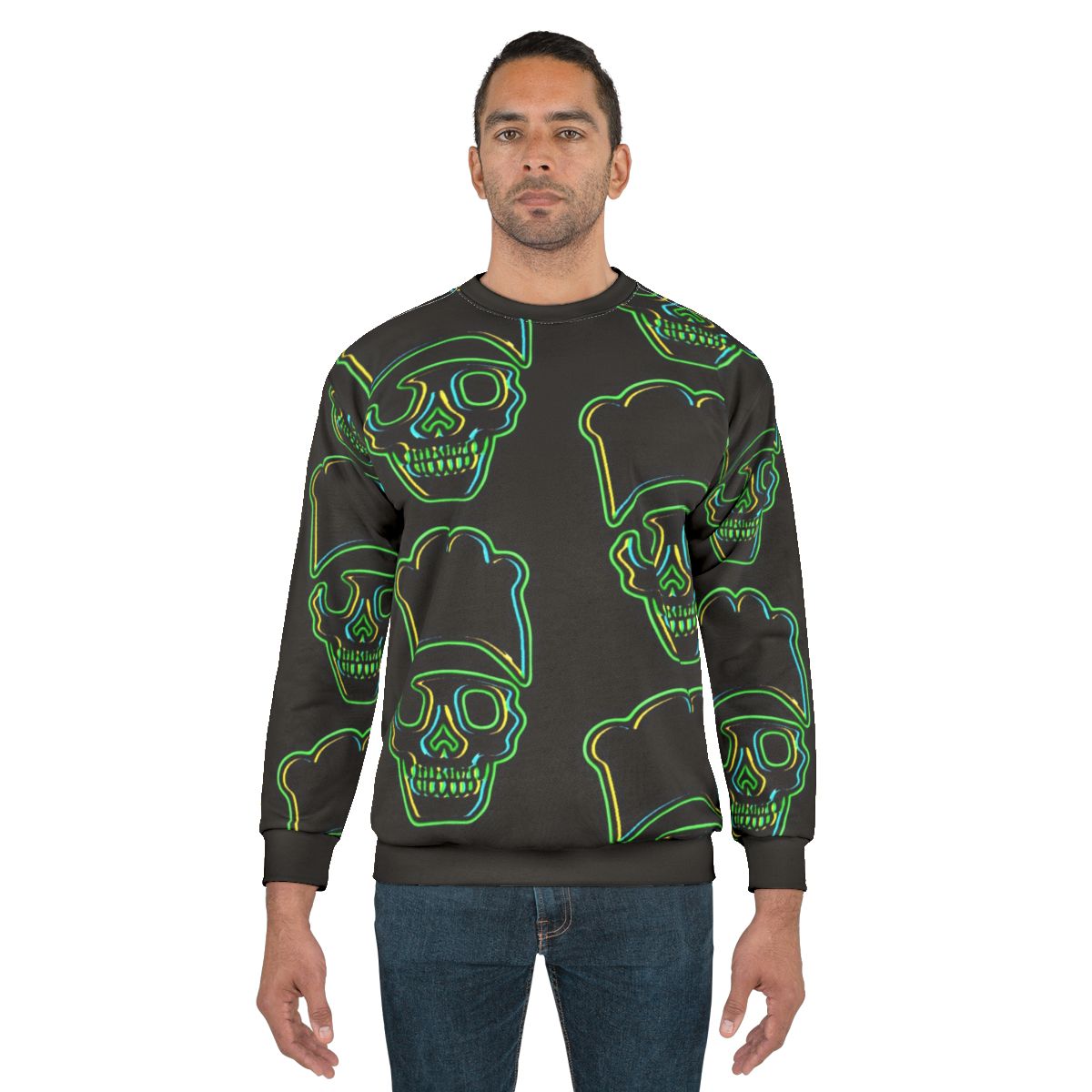 Skull Chef Green Cooking Sweatshirt