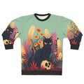 Skull Kitty Floral Sweatshirt