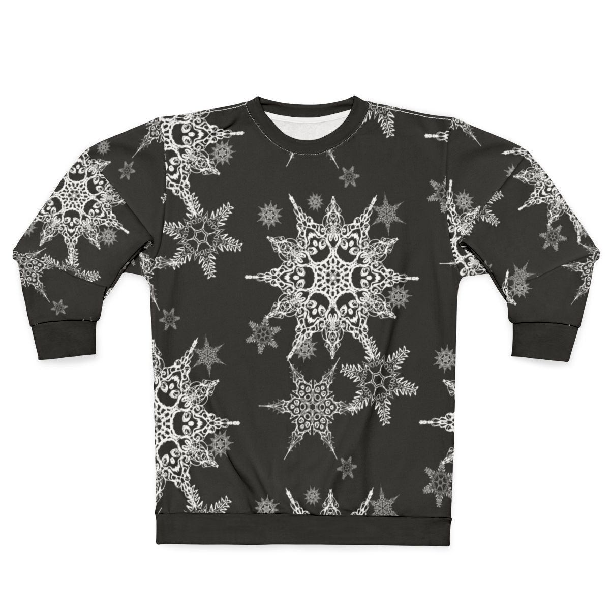 Goth holiday skull snowflake sweatshirt