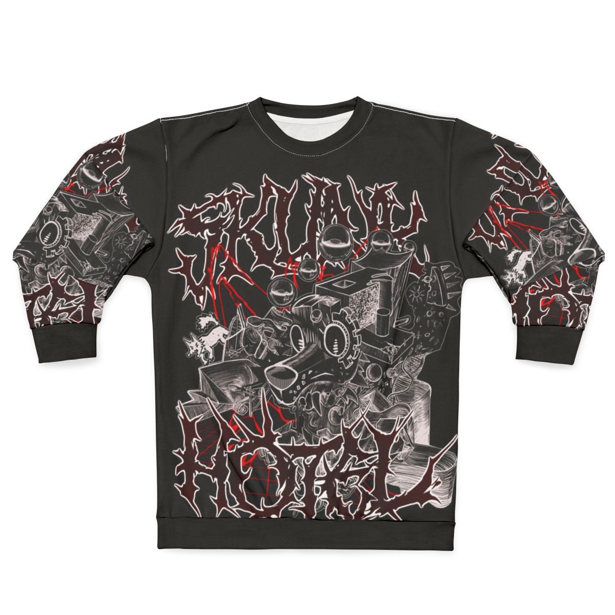 Furry metal abstract punk dog cycle sweatshirt