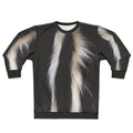 Skunk stripes sweatshirt with an animal-inspired design
