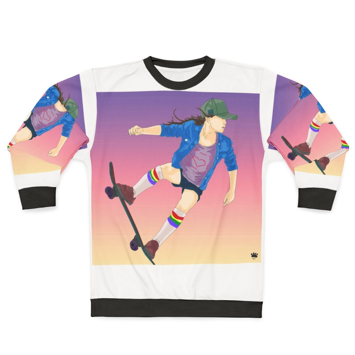 Sky Brown Skater Girl Inspirational Sweatshirt