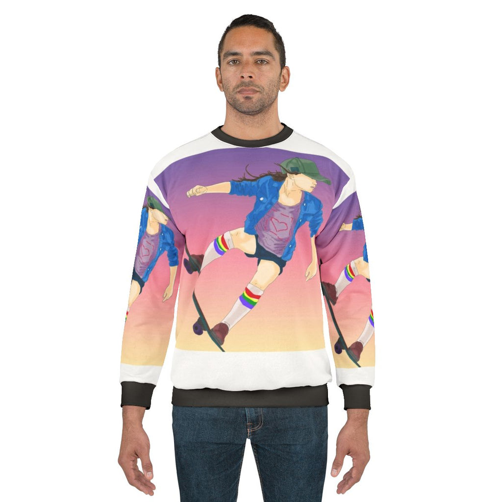 Sky Brown Skater Girl Inspirational Sweatshirt
