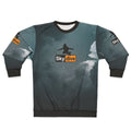 Skydiving Sweatshirt with Cloudy Background Design