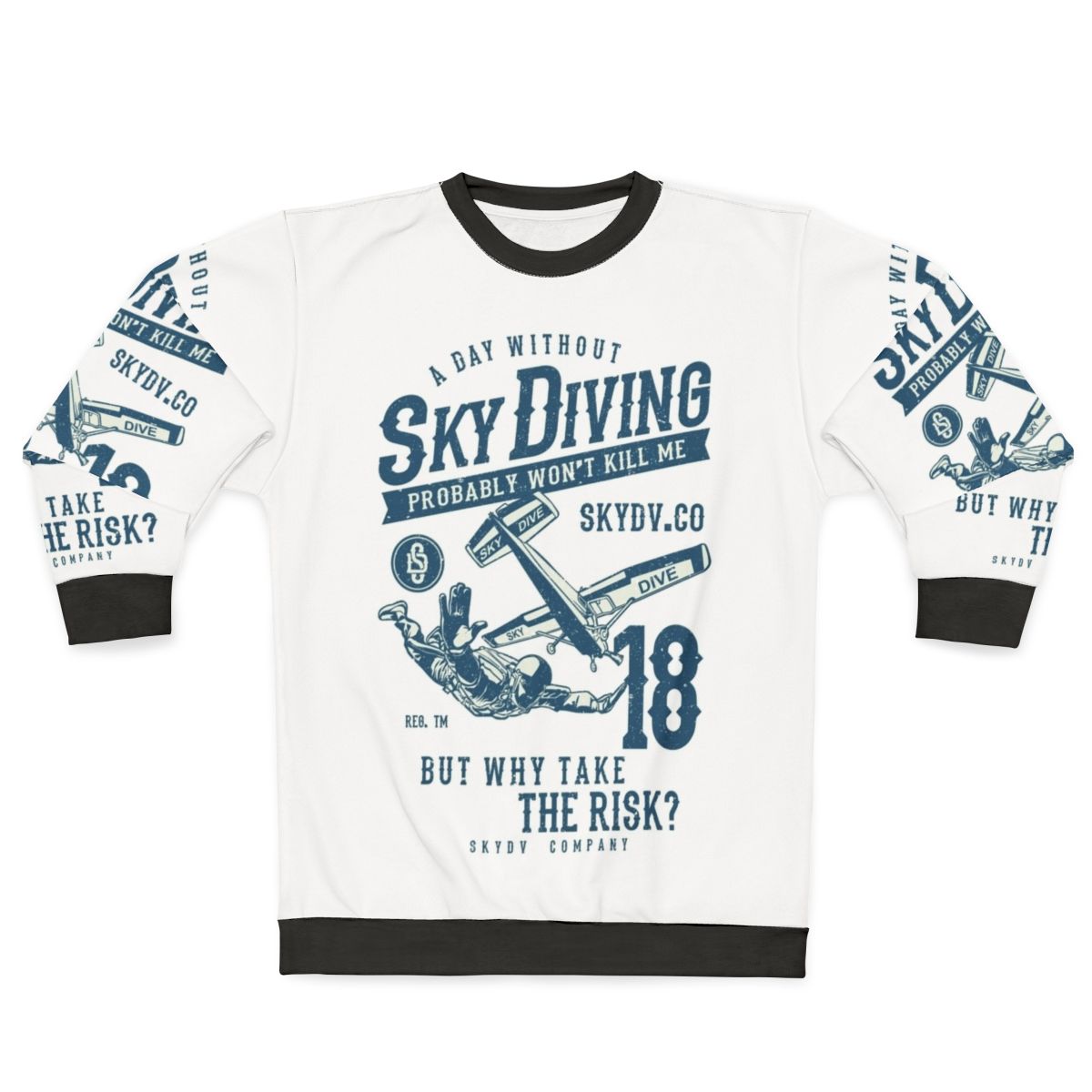 Funny Skydiver Themed Sweatshirt