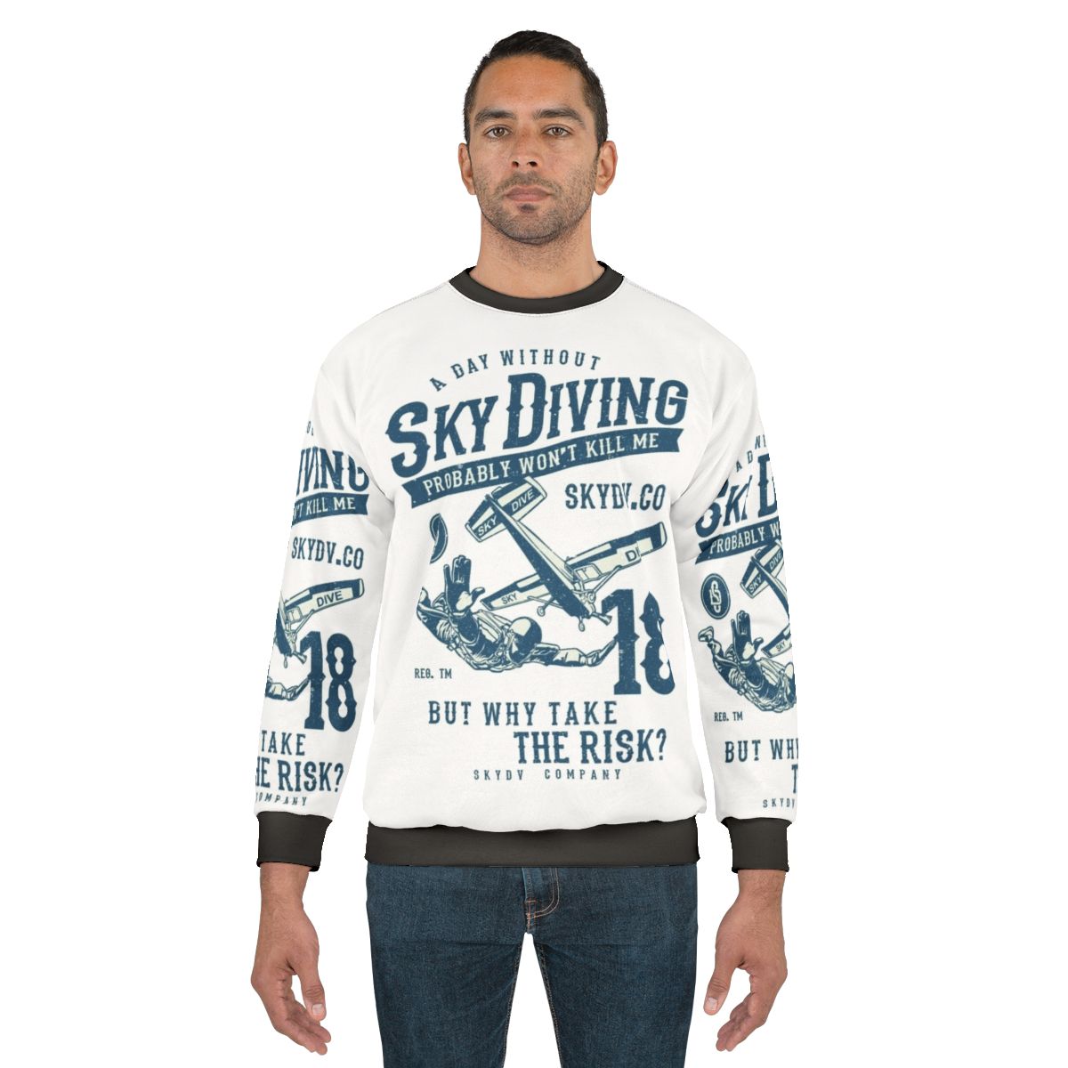 Funny Skydiver Themed Sweatshirt