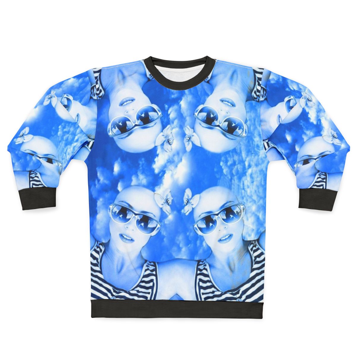 Skydiver sweatshirt with abstract, nature-inspired graphic design