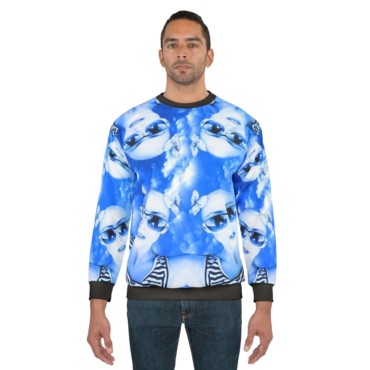 Skydiver sweatshirt with abstract, nature-inspired graphic design
