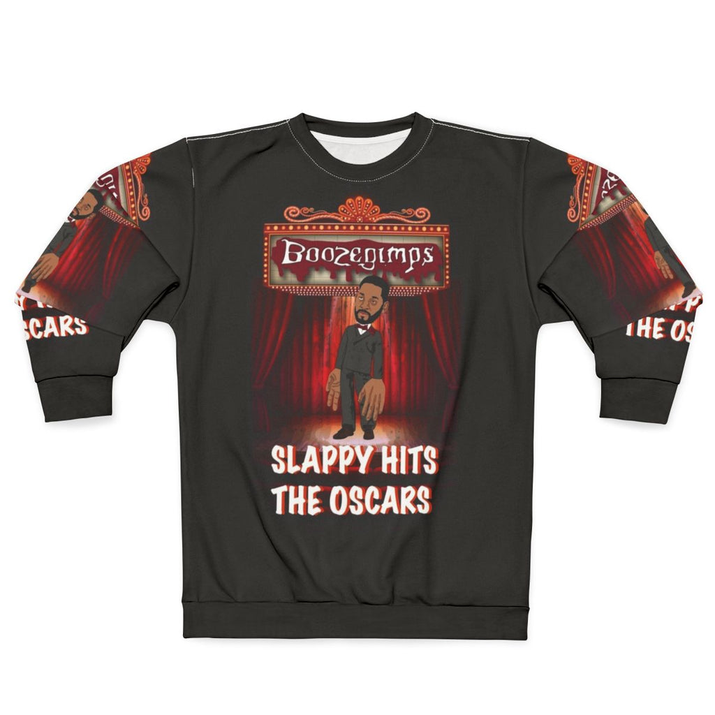 Slappy Hits The Oscars - Funny Movie Parody Sweatshirt with Will Smith Oscars Slap