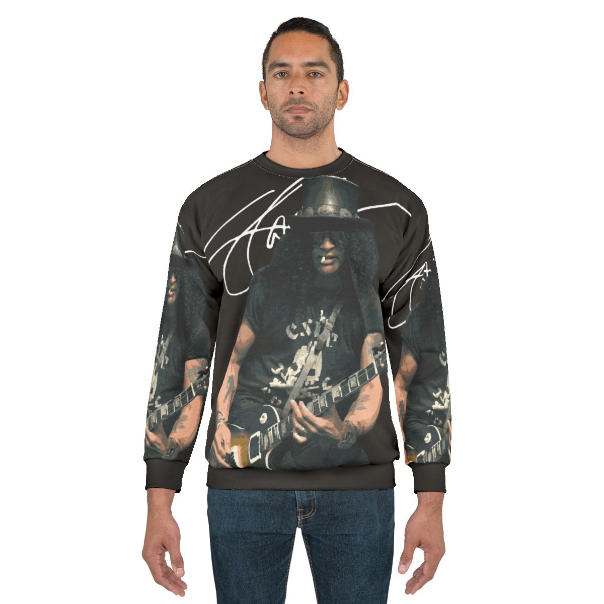 Slash Guitar Sweatshirt with Guns N' Roses Branding
