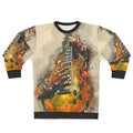 Slash Electric Guitar Sweatshirt with Watercolor Guitar Artwork