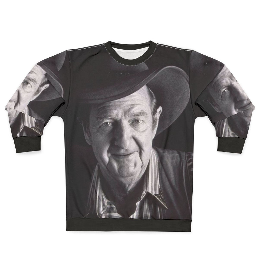 Slim Dusty Aussie Legend Black and White Retro Folk Sweatshirt