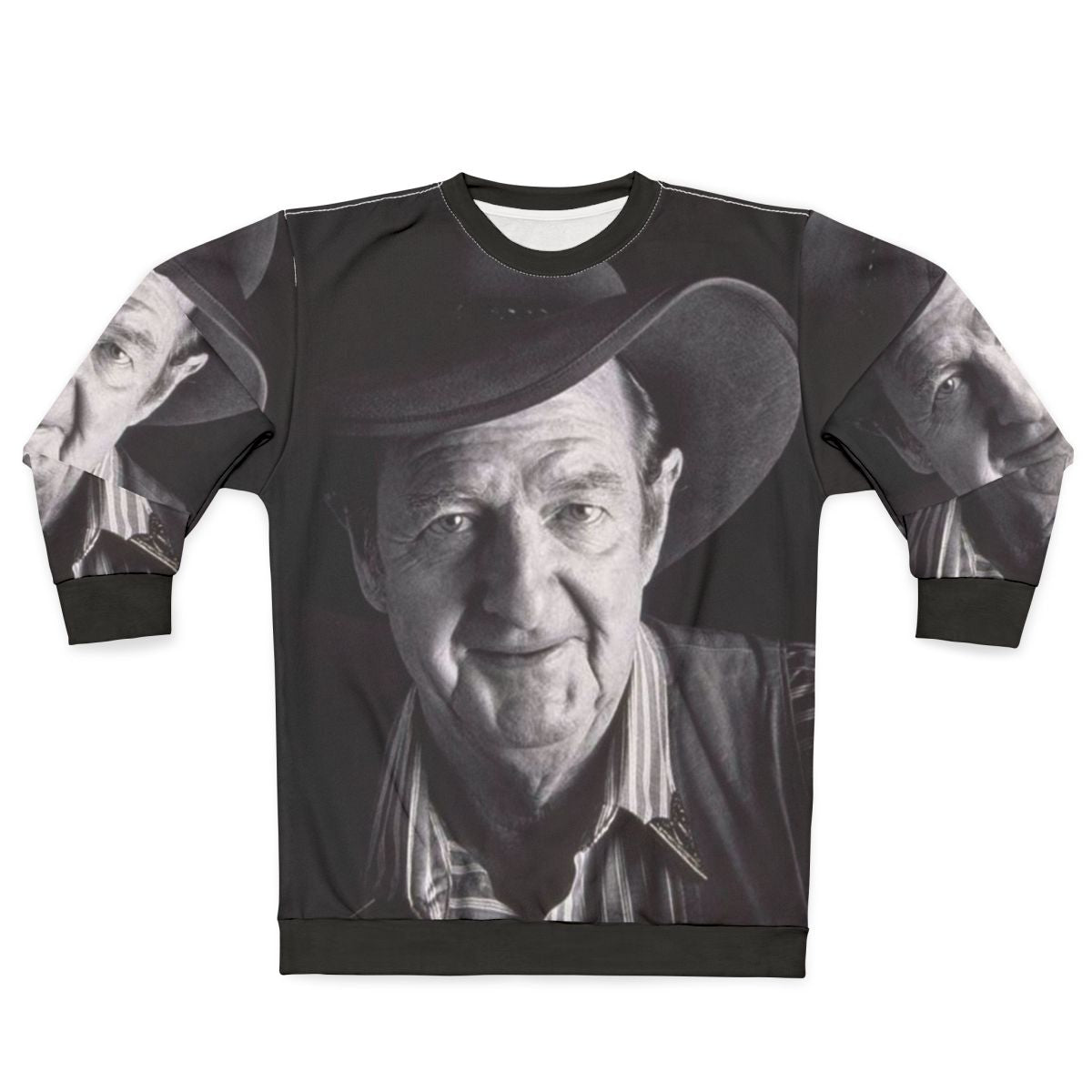 Slim Dusty Aussie Legend Black and White Retro Folk Sweatshirt