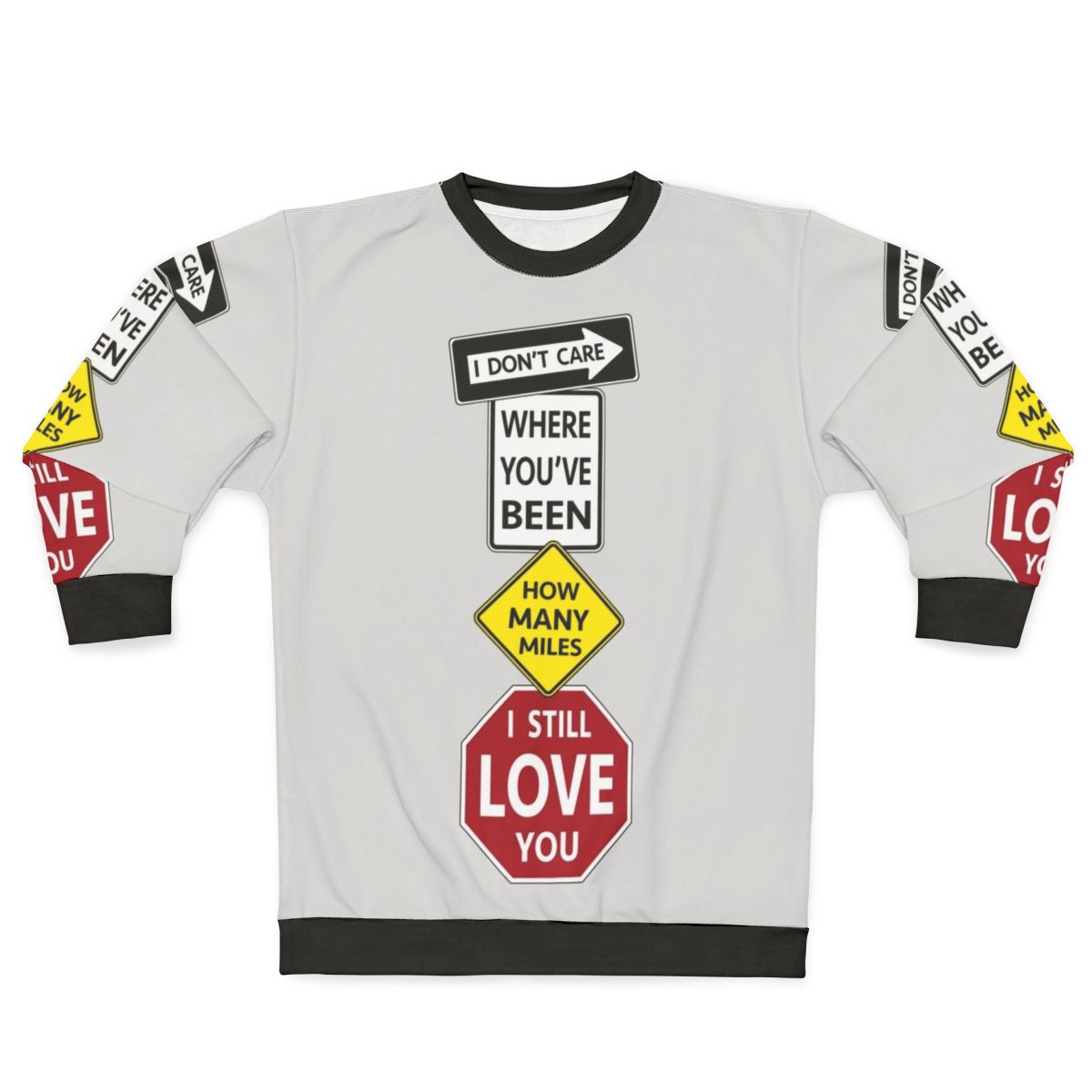 Sloppy Seconds Street Signs Watsky Sweatshirt featuring music lyrics and street sign design